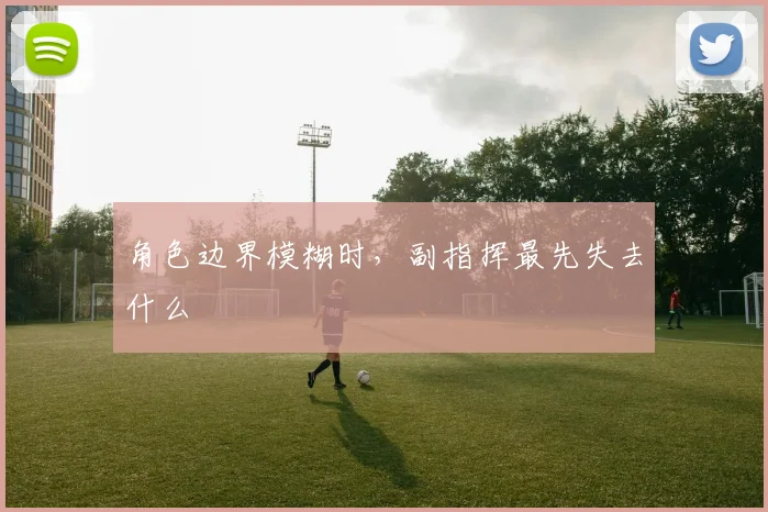 角色边界模糊时，副指挥最先失去什么
